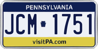 PA license plate JCM1751