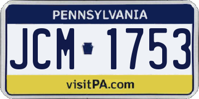 PA license plate JCM1753
