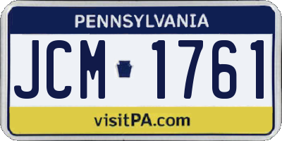 PA license plate JCM1761