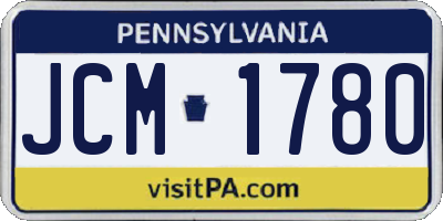 PA license plate JCM1780