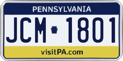 PA license plate JCM1801