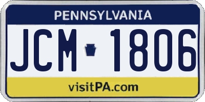PA license plate JCM1806