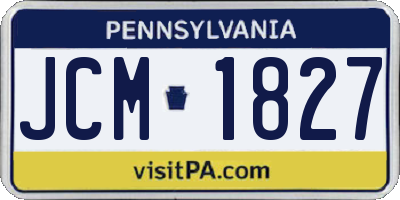PA license plate JCM1827