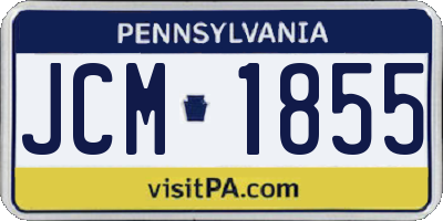 PA license plate JCM1855