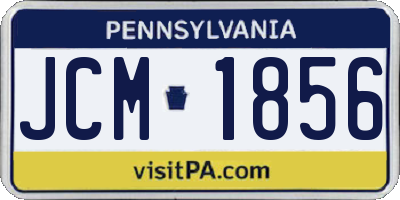 PA license plate JCM1856