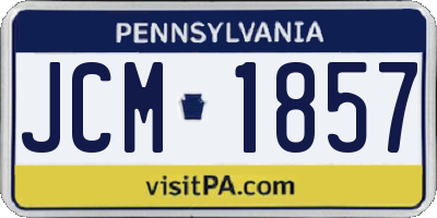 PA license plate JCM1857