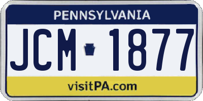 PA license plate JCM1877