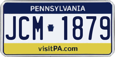 PA license plate JCM1879