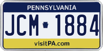 PA license plate JCM1884