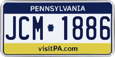 PA license plate JCM1886