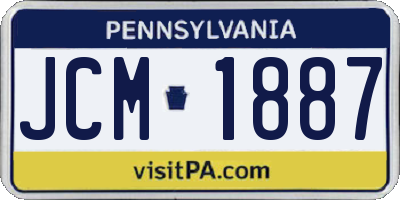 PA license plate JCM1887
