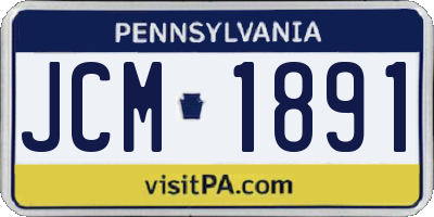 PA license plate JCM1891