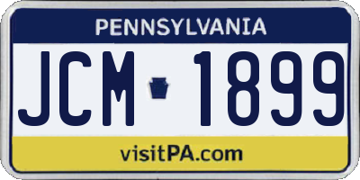 PA license plate JCM1899