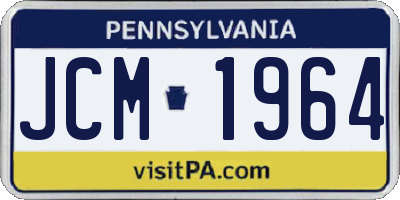 PA license plate JCM1964