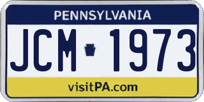 PA license plate JCM1973