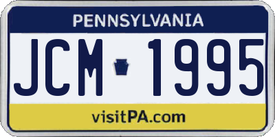 PA license plate JCM1995