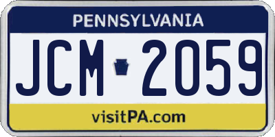 PA license plate JCM2059