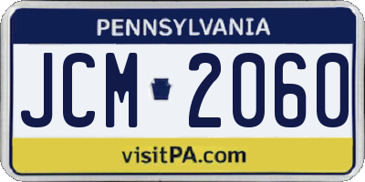 PA license plate JCM2060
