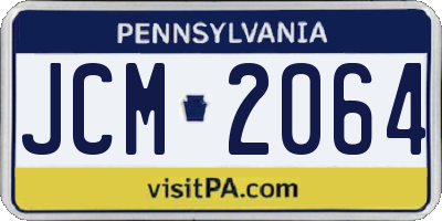 PA license plate JCM2064
