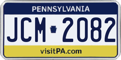 PA license plate JCM2082