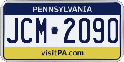 PA license plate JCM2090