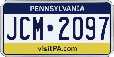 PA license plate JCM2097