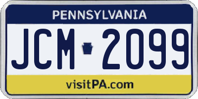 PA license plate JCM2099