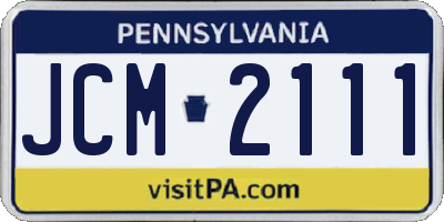PA license plate JCM2111