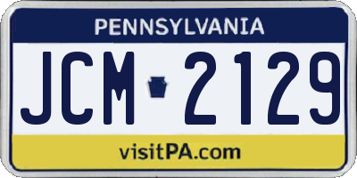PA license plate JCM2129