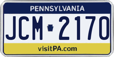 PA license plate JCM2170