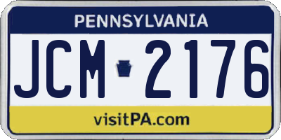 PA license plate JCM2176