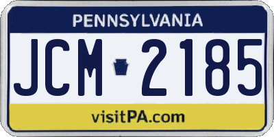 PA license plate JCM2185