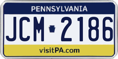 PA license plate JCM2186