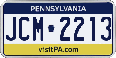 PA license plate JCM2213