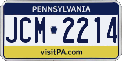 PA license plate JCM2214