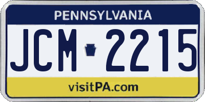 PA license plate JCM2215