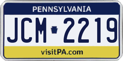 PA license plate JCM2219