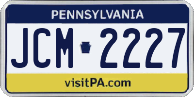 PA license plate JCM2227