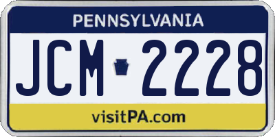 PA license plate JCM2228