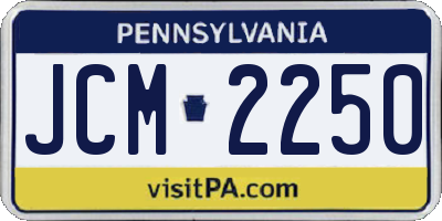PA license plate JCM2250