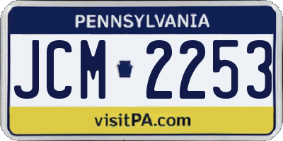 PA license plate JCM2253