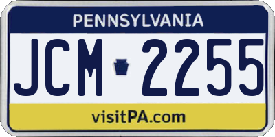 PA license plate JCM2255