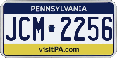 PA license plate JCM2256