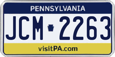 PA license plate JCM2263