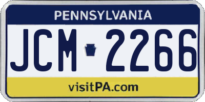 PA license plate JCM2266