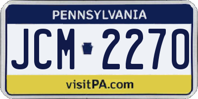 PA license plate JCM2270