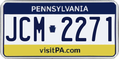 PA license plate JCM2271