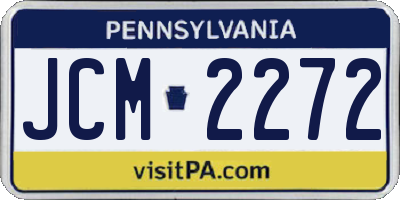 PA license plate JCM2272
