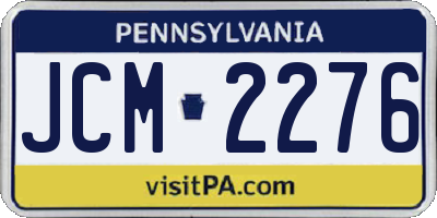 PA license plate JCM2276