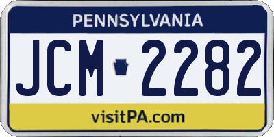 PA license plate JCM2282